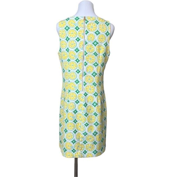 Sail to Sable Lemon Print Sleeveless Whimsical Shift Dress sz Medium Retails $21 - Picture 5 of 11